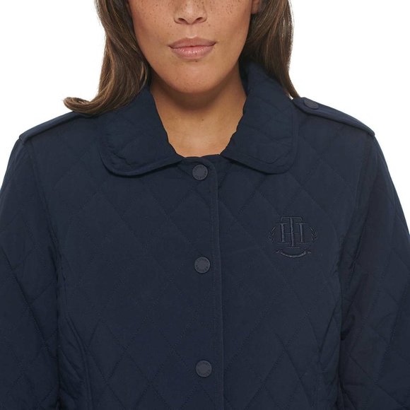 NWoT Tommy Hilfiger Womens Diamond Quilted Winter Coat Size S Navy $180 8D114 - Picture 5 of 5